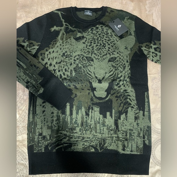 Marcelo Burlon County Of Milan Men Wool Tiger Sweater - Picture 2 of 8